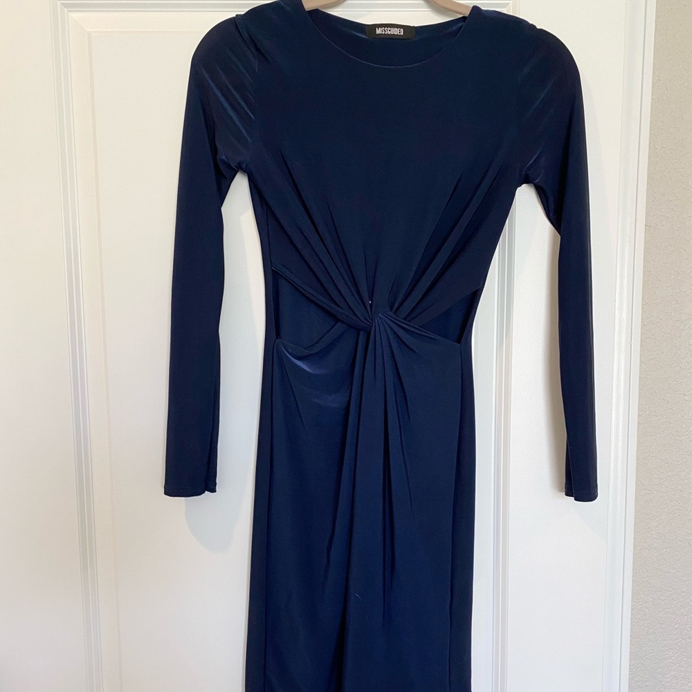 Navy cutout dress